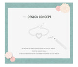 Simple Romantic Hearts AAAA Lab Created Diamond Silver Link Chain Ring