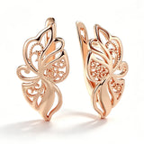 Ethnic 14K Gold Filled Hollow Flower Drop Earrings Daily Fine Jewellery
