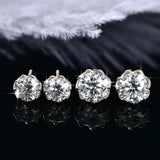 Superb 0.1-2CT Round Cut D Colour VVS1 Moissanite Diamonds Unisex Stud Earrings