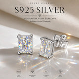 Our Choice 3EX Cut 0.5-2ct Moissanite Diamond D Colour VVS1 Stud Earrings