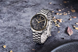 Luxury Chronograph AR Sapphire Mirror Ceramic Bezel New Moon Men's Quartz Watches