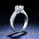 Super D Colour VVS1 1/2/3ct Moissanite Diamonds Silver Engagement Wedding Solitaire Rings with GRA - Fine Jewellery