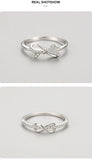 Selection of Stackable Shiny AAAA Lab Created Diamonds Fashion 925 Silver Rings