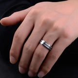 New Arrival Charm Jewellery Groove Band 8mm Tungsten Carbide Wedding Rings for Men Size 8-13 - The Jewellery Supermarket