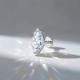 Pear, Princess, Marquise, Cushion Asscher Cut Silver Moissanite Diamonds Stud Earrings
