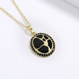 Classic Hand-made Enamel Oriental Sparkling Black Spinel Antique Look Necklace