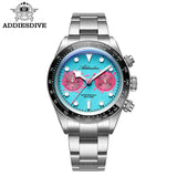 New Luxury Men Waterproof 100m Ceramic Bezel Luminous Steel Quartz Diver Watch