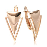 14 Karat Gold Filled Minimalist Geometric Personality Glossy Women's Dangle Earrings