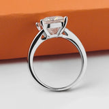 Terrific 1/2/3/4CT Princess Cut VVS1 D Colour Moissanite Diamond Silver Engagement Ring