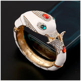 New Unique Design 6 Colours Gold Plated with Full AAA Rhinestones Dolphin Animal Enamel Statement Bracelet Bangle - The Jewellery Supermarket