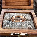 Rose Gold-Color Dome High Polished 2-10MM  Men Women Tungsten Carbide Wedding Rings