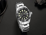 New 38mm Diver Mens Watch Japan NH35A Automatic Mechanical Sapphire Glass Date Luminous 200M Waterproof Wristwatch