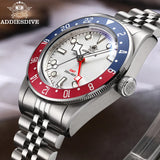 Luxury GMT Men's Diving Watch 200m Waterproof Bubble Mirror Glass Quartz Watch