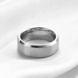 Brushed Silver Black Gold Colour 4/6/8/mm Tungsten Carbide Engagement Rings