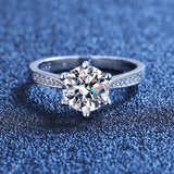 Fine 0.5-3CT VVS1 D Colour Moissanite Diamond Wedding Engagement Solitaire Rings Silver GRA Certified Fine Jewellery