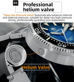 Sapphire Crystal 3D Dial Bright Lume 1000m Water Resistance Automatic Dive Watch
