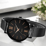 New Arrival Geneva Black Stainless Steel Mesh Band Quartz Wristwatches - Casual Ladies Popular Watches - The Jewellery Supermarket