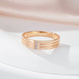 Adorable 14K Filled Gold AAA Cubic Zirconia Diamonds Unisex Luxury Ring