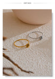 18K Gold Plated Popular Stainless Steel Metal Cast Small Flower Fashion Ring