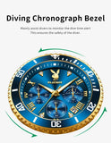 PLAYBOY Popular Original Stainless Steel Waterproof Quartz Multifunction Casual Fashion Trend Mens Watches