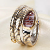 Unique Top Quality Snake Shape Creative Design Pattern Dial Women's Watches Quartz Ladies Watch Fashion Wristwatches
