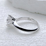 Outstanding 1-5CT VVS1 D Colour Moissanite Diamonds Solitaire Silver Wedding Ring