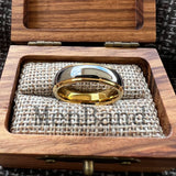 Stepped Shiny Polished Finish 6/8mm Men Women Tungsten Carbide Wedding Rings