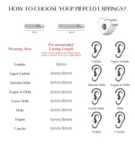 Moissanite Cartilage 925 Sterling Sliver Classic Round Heart Screw Stud Earrings