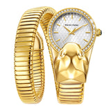 New Snake-Shaped Zircon Diamond-Set Quartz Women's Bold Fashion Watch