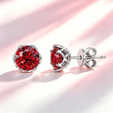 Multicolour 0.1ct-2carat Moissanite Diamonds  D VVS1 925 Silver Stud Earrings