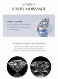 Classic Geometric VVS1 D Color Moissanite Rings 925 Sterling Silver Ring