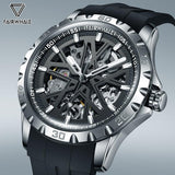 New Fashion Luxurious Brand Rubber Strap Casual Men Mechanical Waterproof Men Automatic Watches - The Jewellery Supermarket