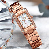 Luxury Brand Stainless Steel Strap Watches for Women -  Fashion Simple Square Quartz Watches, Ideal Gifts