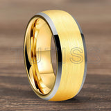 Domed Brushed Finish Large 10mm Classic Tungsten Carbide Men Women Wedding Rings