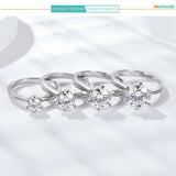 New Fine Snowflake Design 0.5/1ct D Colour Moissanite Diamond Rings Sterling Silver Engagement GRA Luxury Jewellery