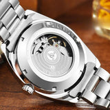 New Tourbillon Hollow-out Automatic Waterproof Mechanical Leisure Luminous Moon Phase Sports Men's Watches