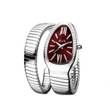 New Classic Top Brand Bling Zircon Diamonds Snake Shape Gold Silver Colour Scaleable Bracelet Ladies Quartz Watches