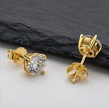 Luxury D Colour VVS1 Moissanite Diamonds Sterling Silver Stud Earrings