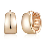 Outstanding Polished 14K Rolled Rose Gold Hoop Earrings For Women - Classic Versatile Daily Wear Fine Jewellery