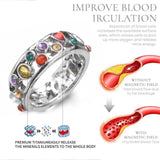New Arrival Colourful Magnetic Therapy Crystal Quartz Ionix Rings - Therapy Quartz Crystal Rings - The Jewellery Supermarket
