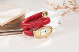 Latest Snake Bracelet Ladies Quartz watch Snake Zodiac Lucky Bracelet  Fashion personality Diamond Leather strap