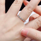 Stunning  VVS1 D Colour 100% Moissanite Diamond Eternity 925 Sterling Silver Wedding Engagement Rings for Women