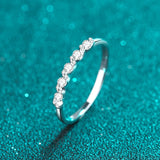 Delicate D Colour VVS1 Moissanite Diamonds 925 Sterling Silver Engagement Ring