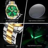 High Quality Luxury Fashion Trend Original Stainless Steel Waterproof Calendar Luminous Quartz Watches for Men