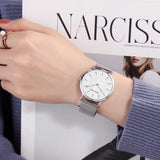 Elegant Luxury Women's Watch With Japanese Original Quartz Movement Stainless Steel Mesh Strap WristWatches