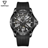 New Fashion Luxurious Brand Rubber Strap Casual Men Mechanical Waterproof Men Automatic Watches - The Jewellery Supermarket