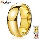 New Arrival Classics Dome High Polish I Love You 6MM 8MM Comfort Fit Tungsten Wedding Couple Rings - The Jewellery Supermarket