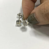 Luxury D Colour VVS1 Moissanite Diamonds Stud Earrings For Women Jewellery, Original Sterling Silver Women Earrings - The Jewellery Supermarket