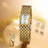 New Fashion Casual Luxury Gifts New Watches for Women Waterproof Square Dial Steel Belt Quartz Wrist Watches