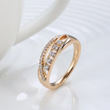 Trendy High Quality AAA Zircon Diamonds 14K Filled Rose Gold Rings For Women - Luxury Party Fine Jewellery